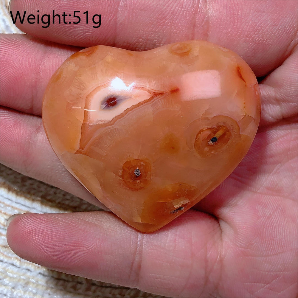 Carnelian Druzy Heart