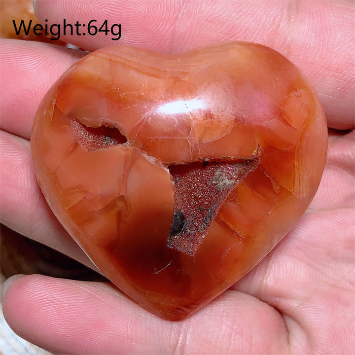 Carnelian Druzy Heart