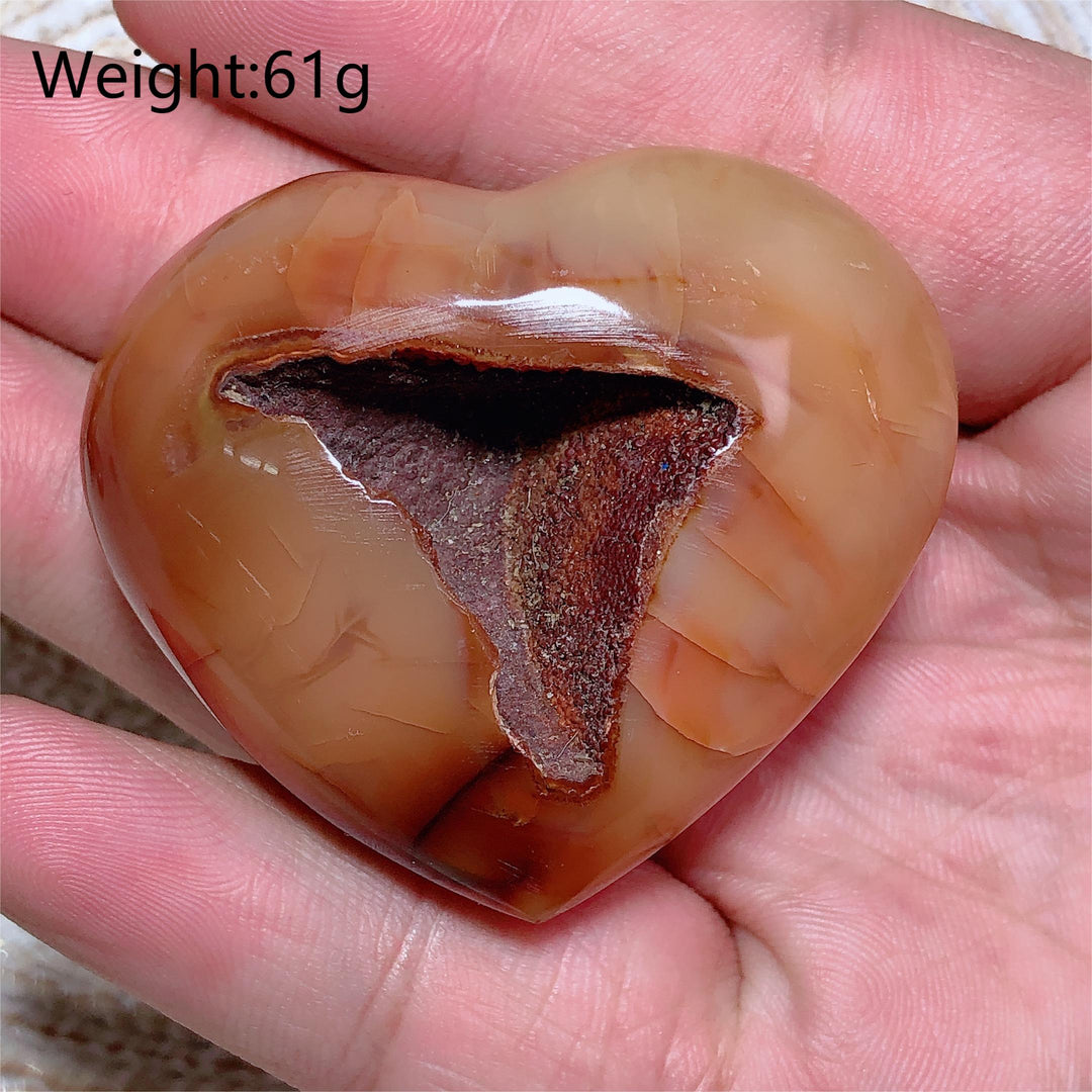 Carnelian Druzy Heart