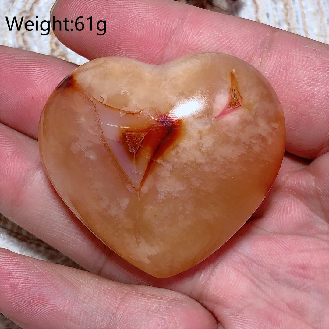 Carnelian Druzy Heart