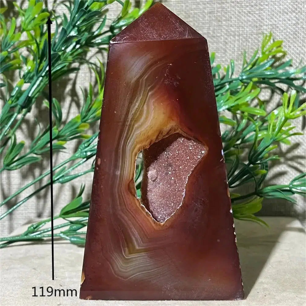 Carnelian Druzy Tower