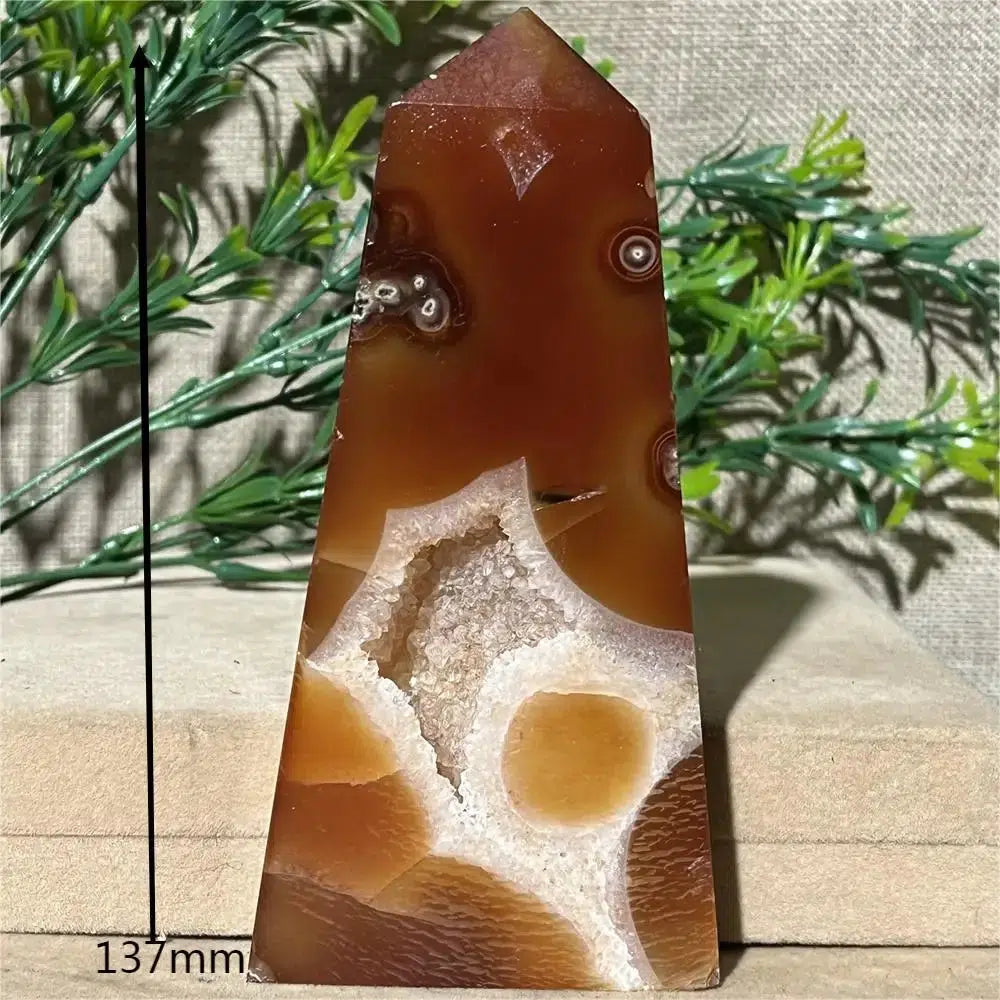 Carnelian Druzy Tower