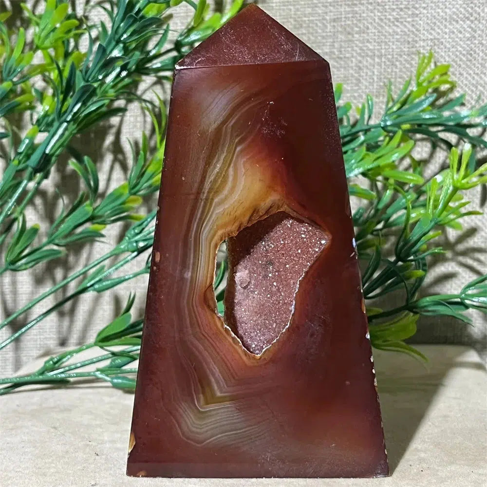 Carnelian Druzy Tower