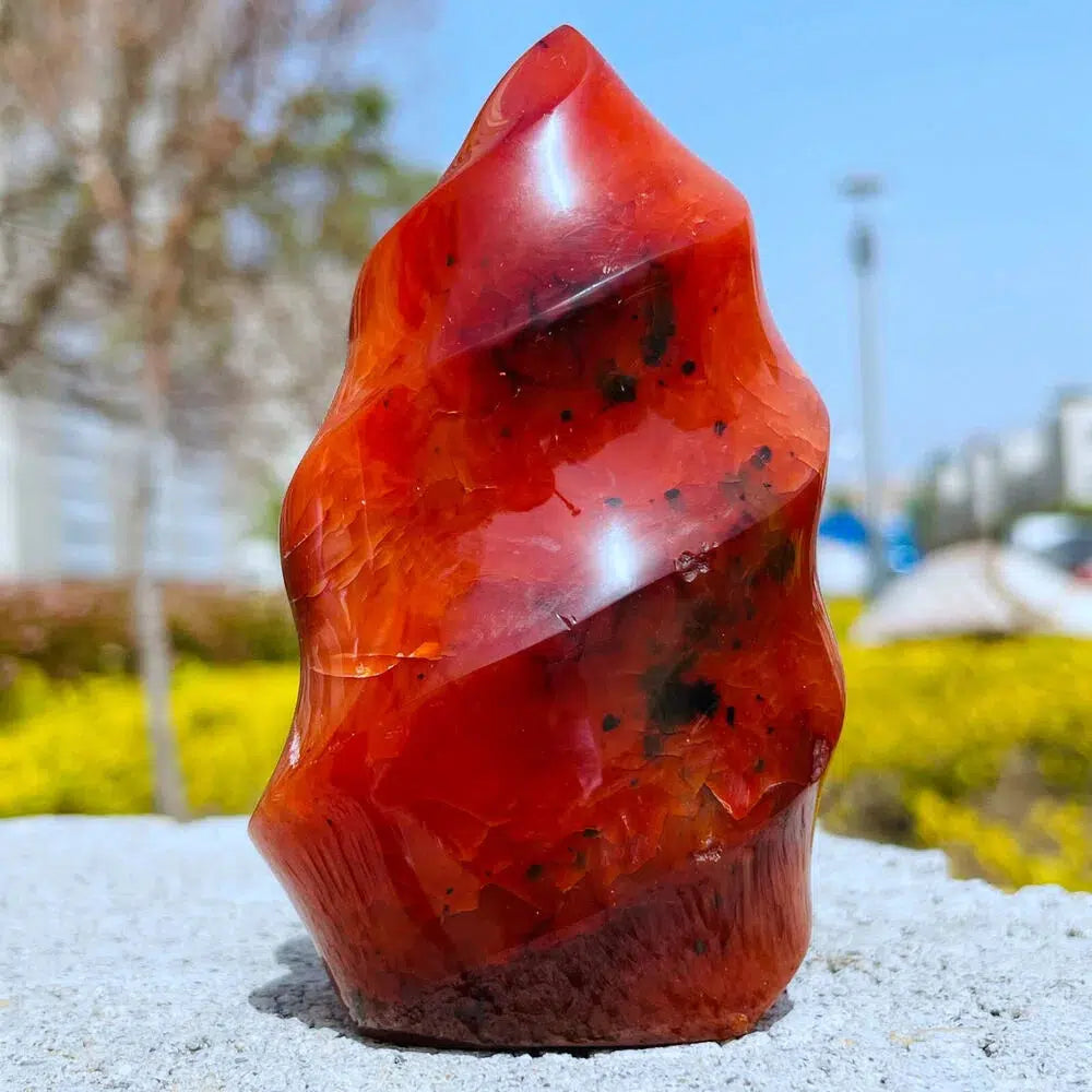 Carnelian Flame Carving