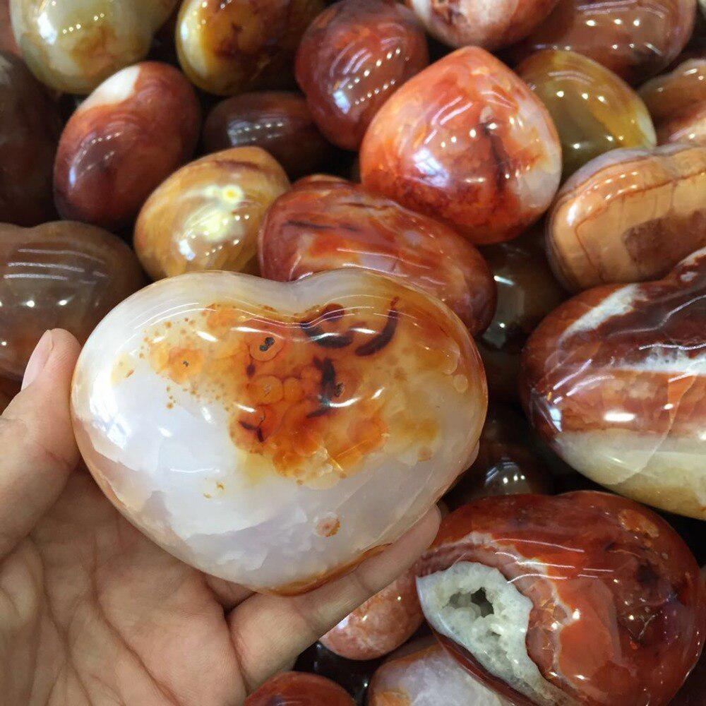 Carnelian 'Puffy' Heart