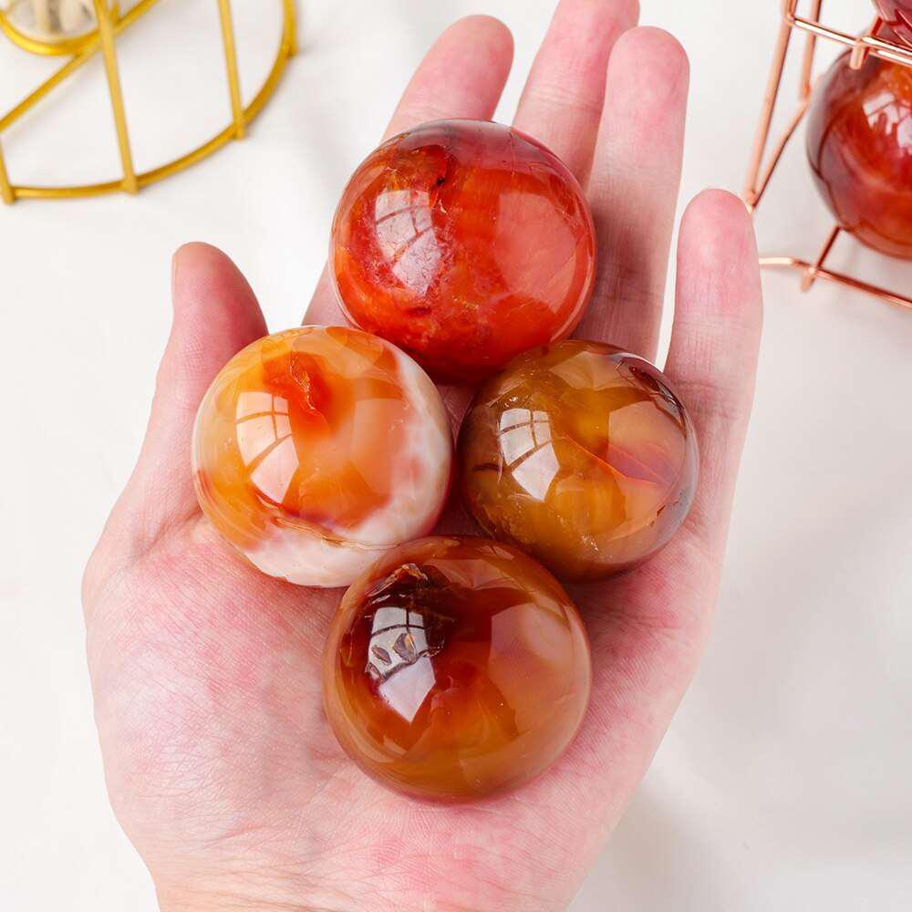 Carnelian Red Agate Crystal Sphere