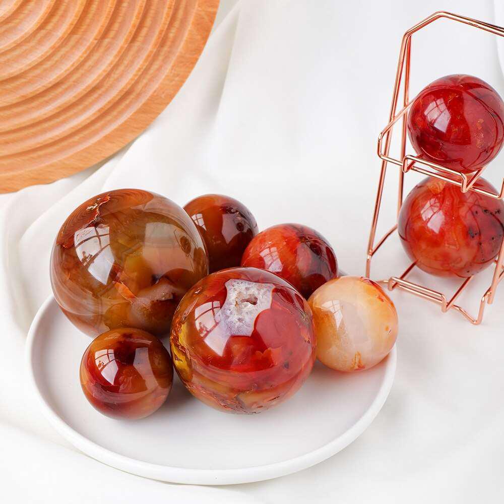 Carnelian Red Agate Crystal Sphere