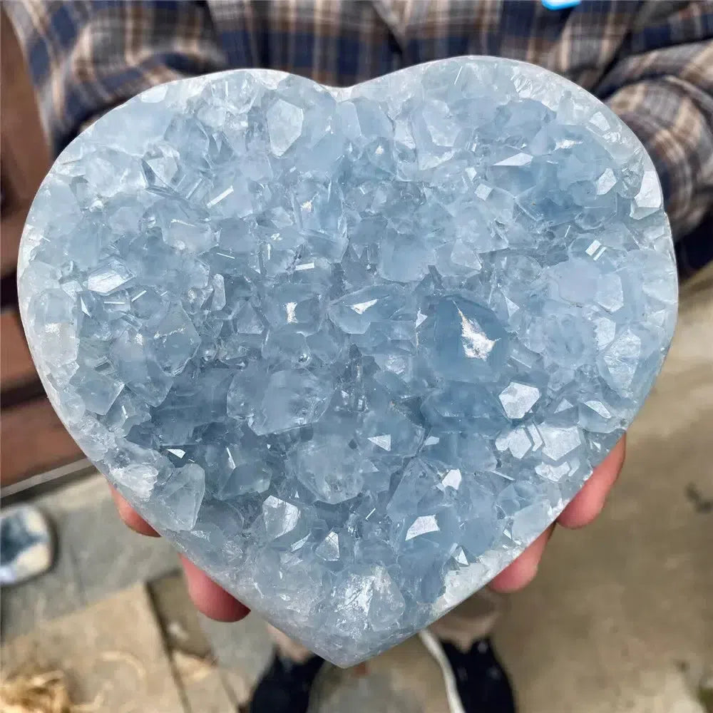 Celestite Crystal Heart in 15 Sizes