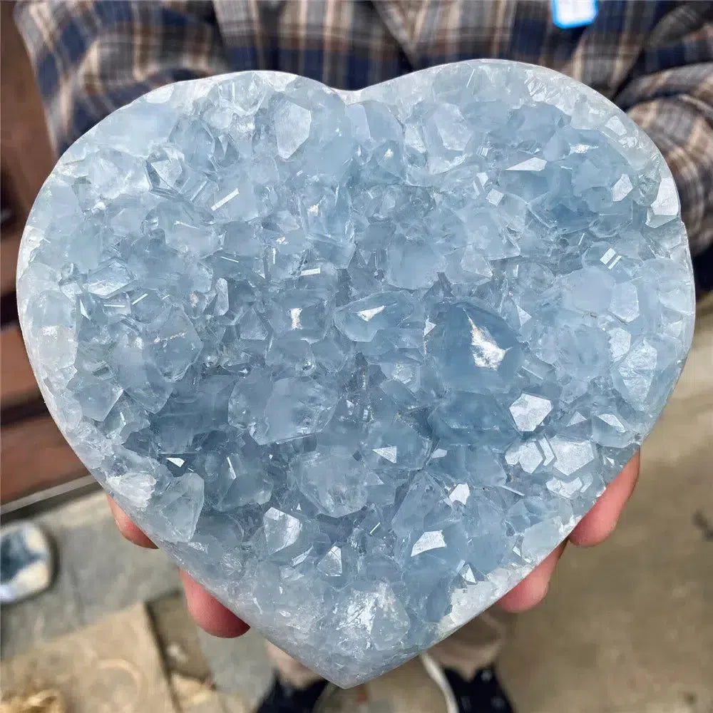 Celestite Crystal Heart in 15 Sizes