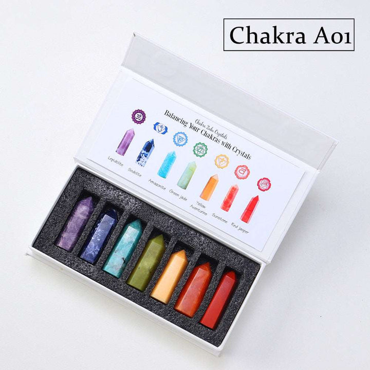 Chaka 7 Crystal Set in Wood Box