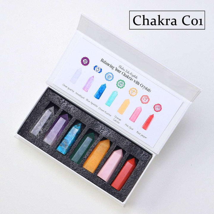 Chaka 7 Crystal Set in Wood Box