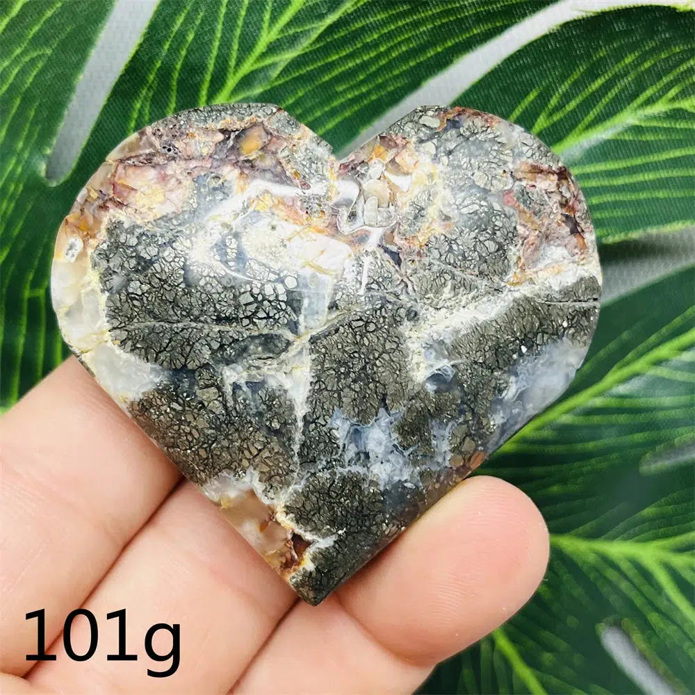 Chalcopyrite Agate Heart Geode