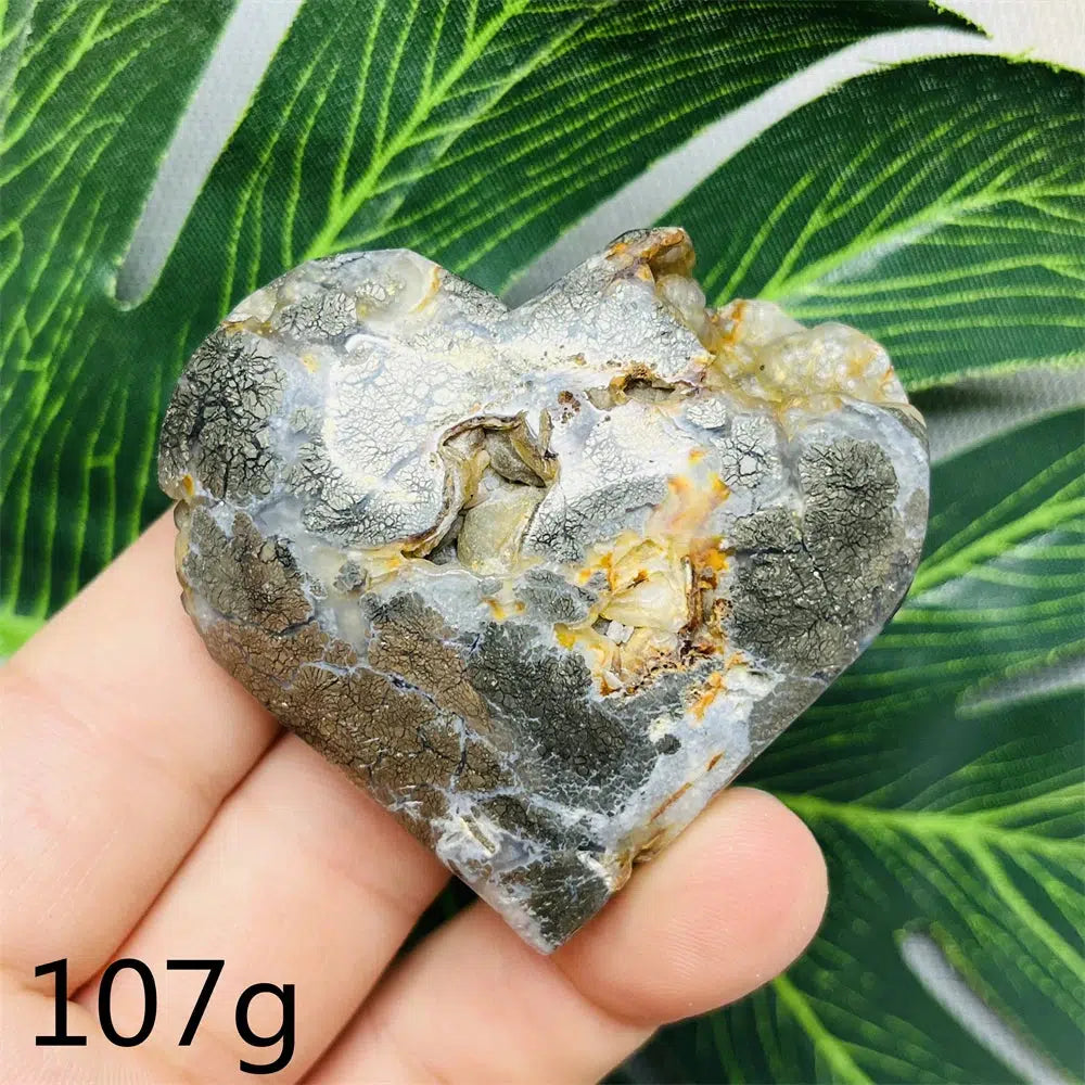 Chalcopyrite Agate Heart Geode