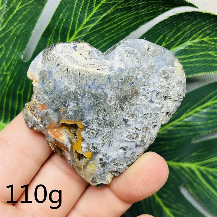 Chalcopyrite Agate Heart Geode