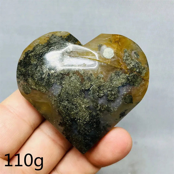 Chalcopyrite Agate Heart Geode