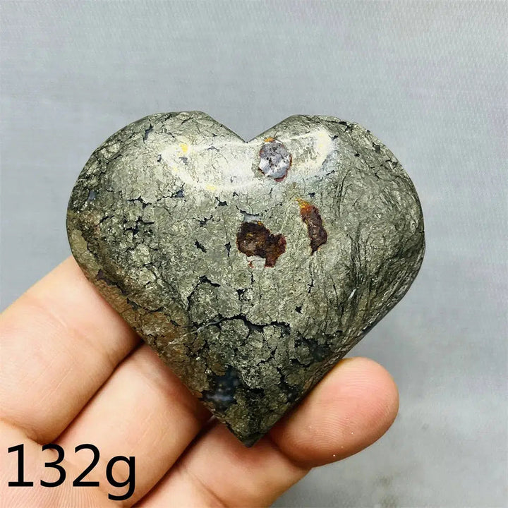 Chalcopyrite Agate Heart Geode