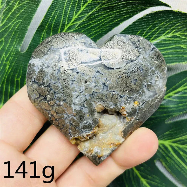 Chalcopyrite Agate Heart Geode