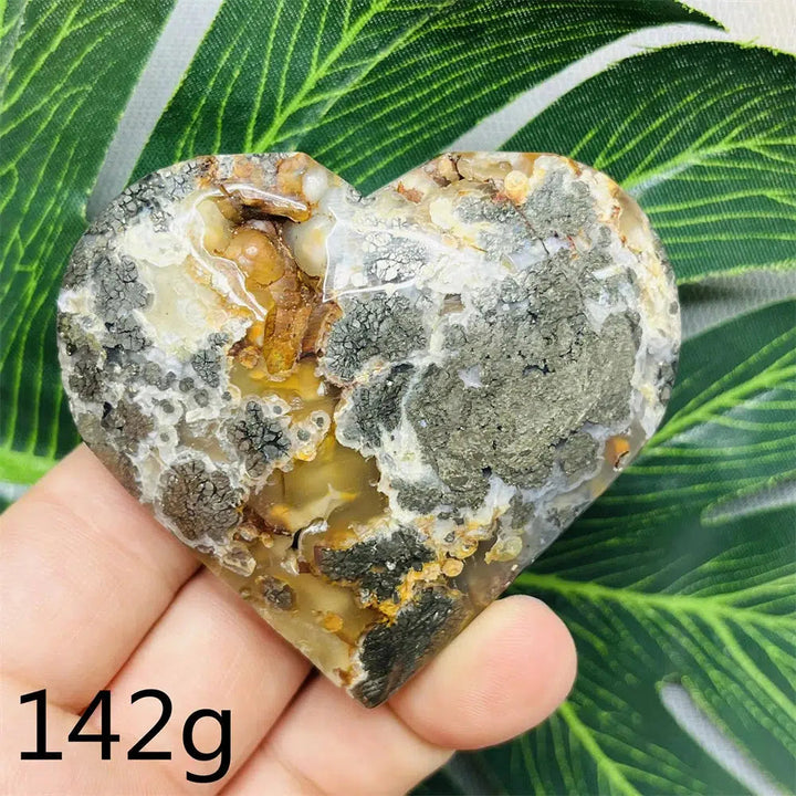 Chalcopyrite Agate Heart Geode