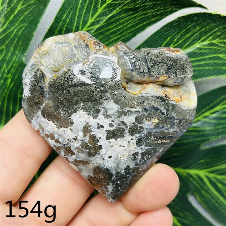 Chalcopyrite Agate Heart Geode