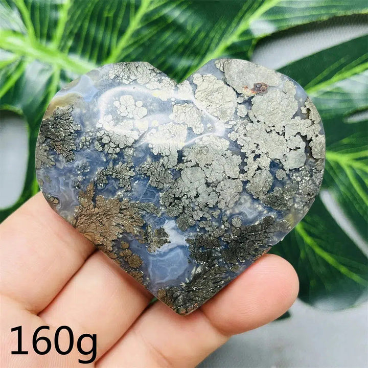 Chalcopyrite Agate Heart Geode