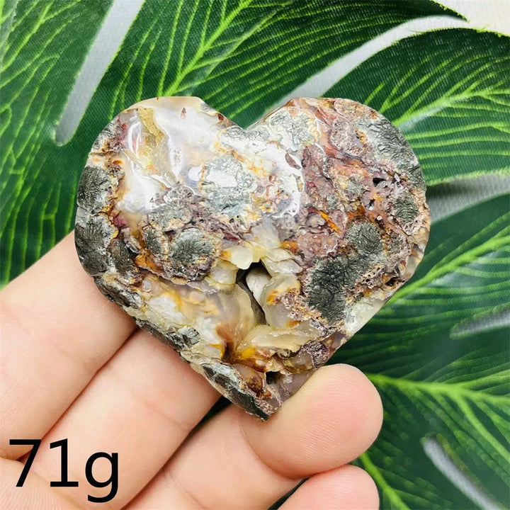 Chalcopyrite Agate Heart Geode