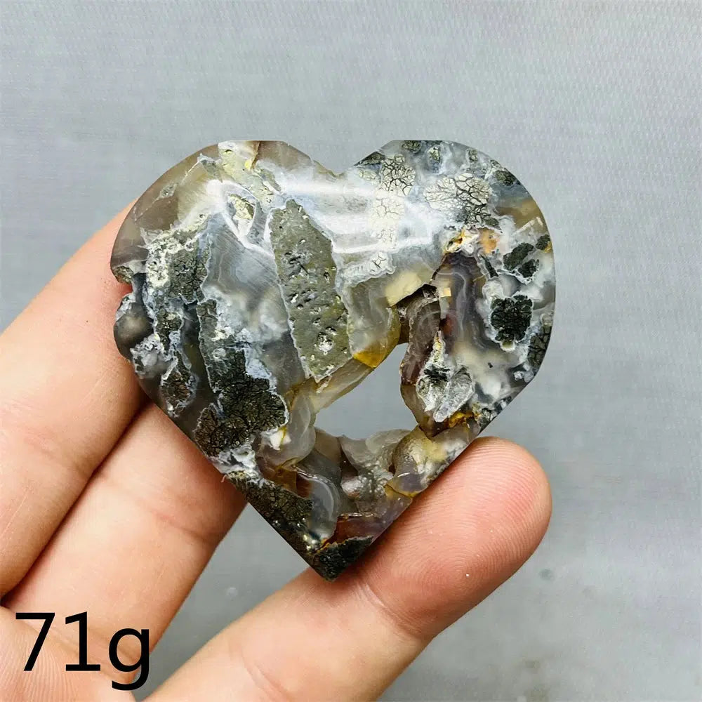 Chalcopyrite Agate Heart Geode