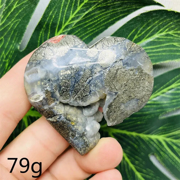 Chalcopyrite Agate Heart Geode