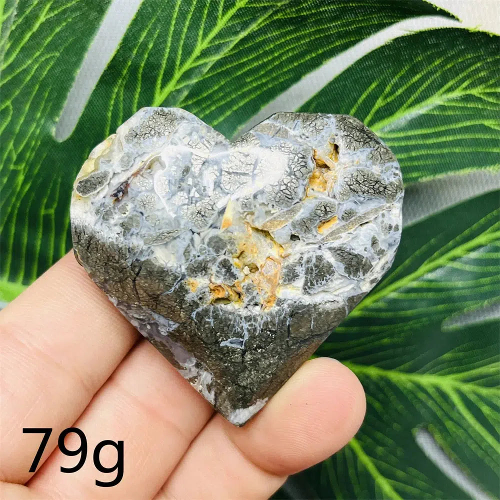 Chalcopyrite Agate Heart Geode