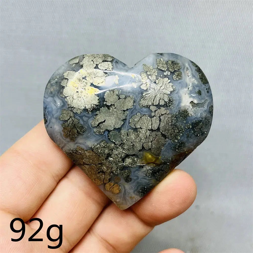 Chalcopyrite Agate Heart Geode