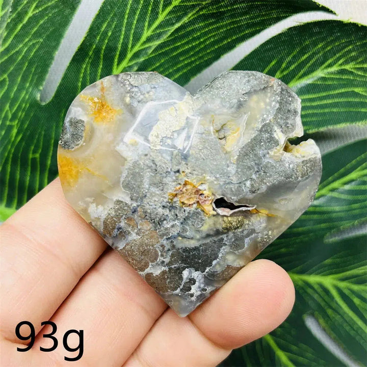 Chalcopyrite Agate Heart Geode