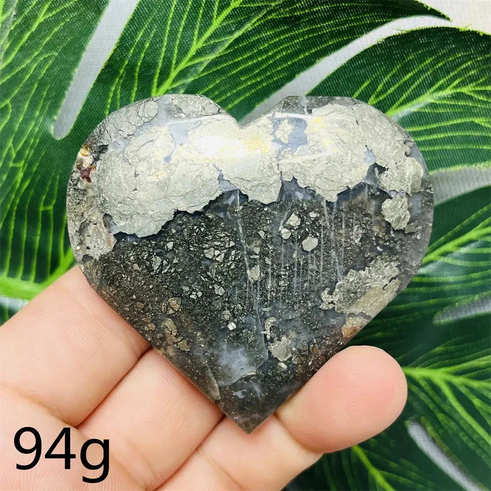 Chalcopyrite Agate Heart Geode