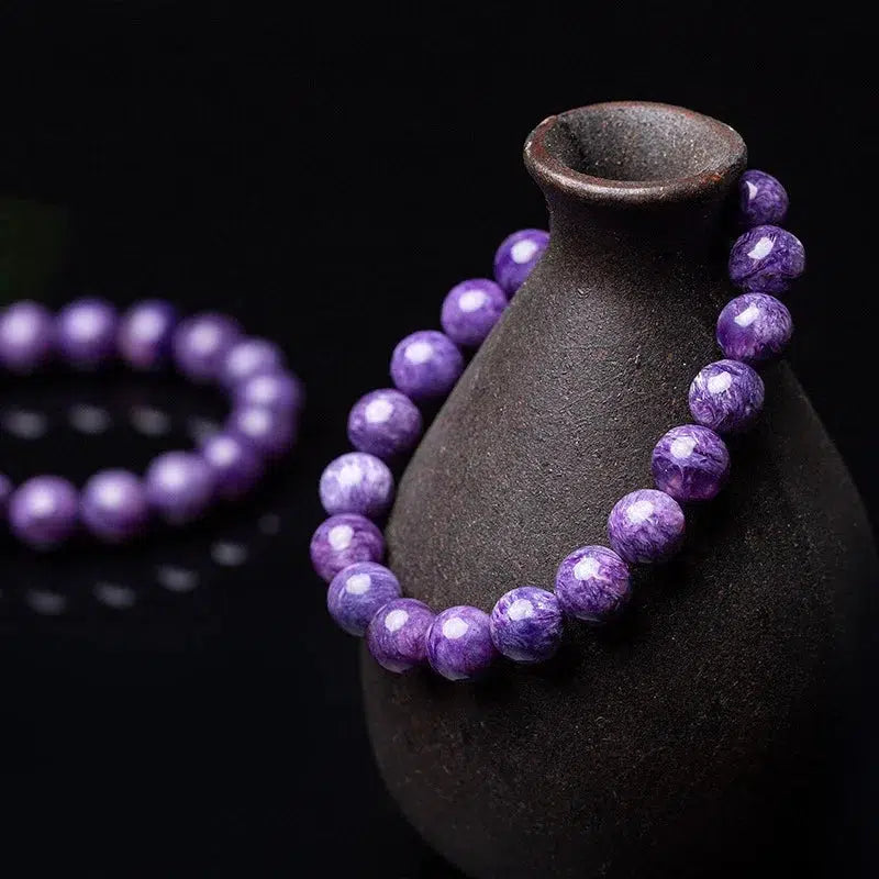 Charoite Bead Bracelet