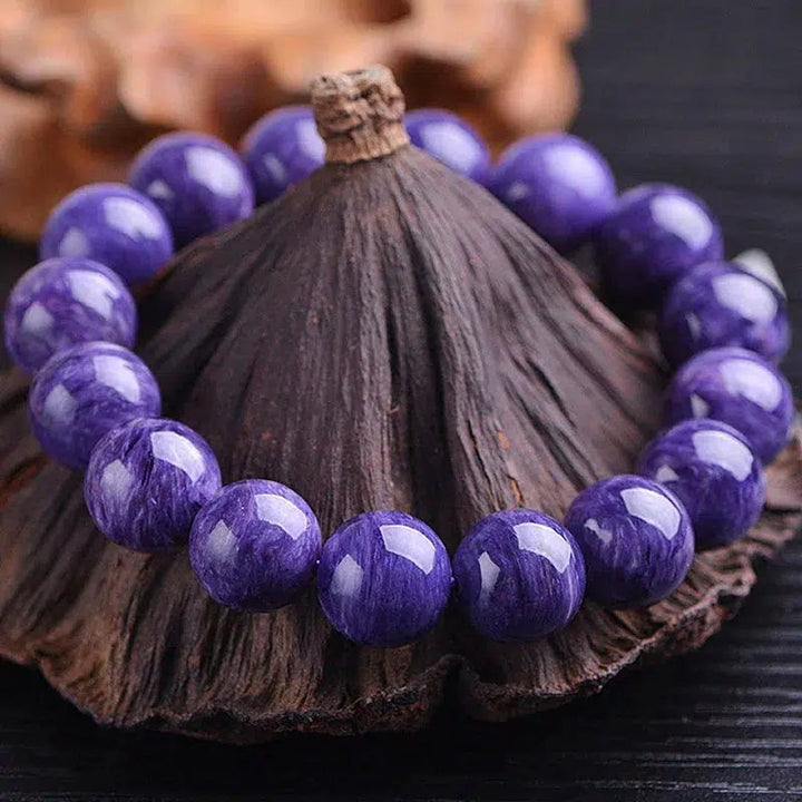 Charoite Bead Bracelet