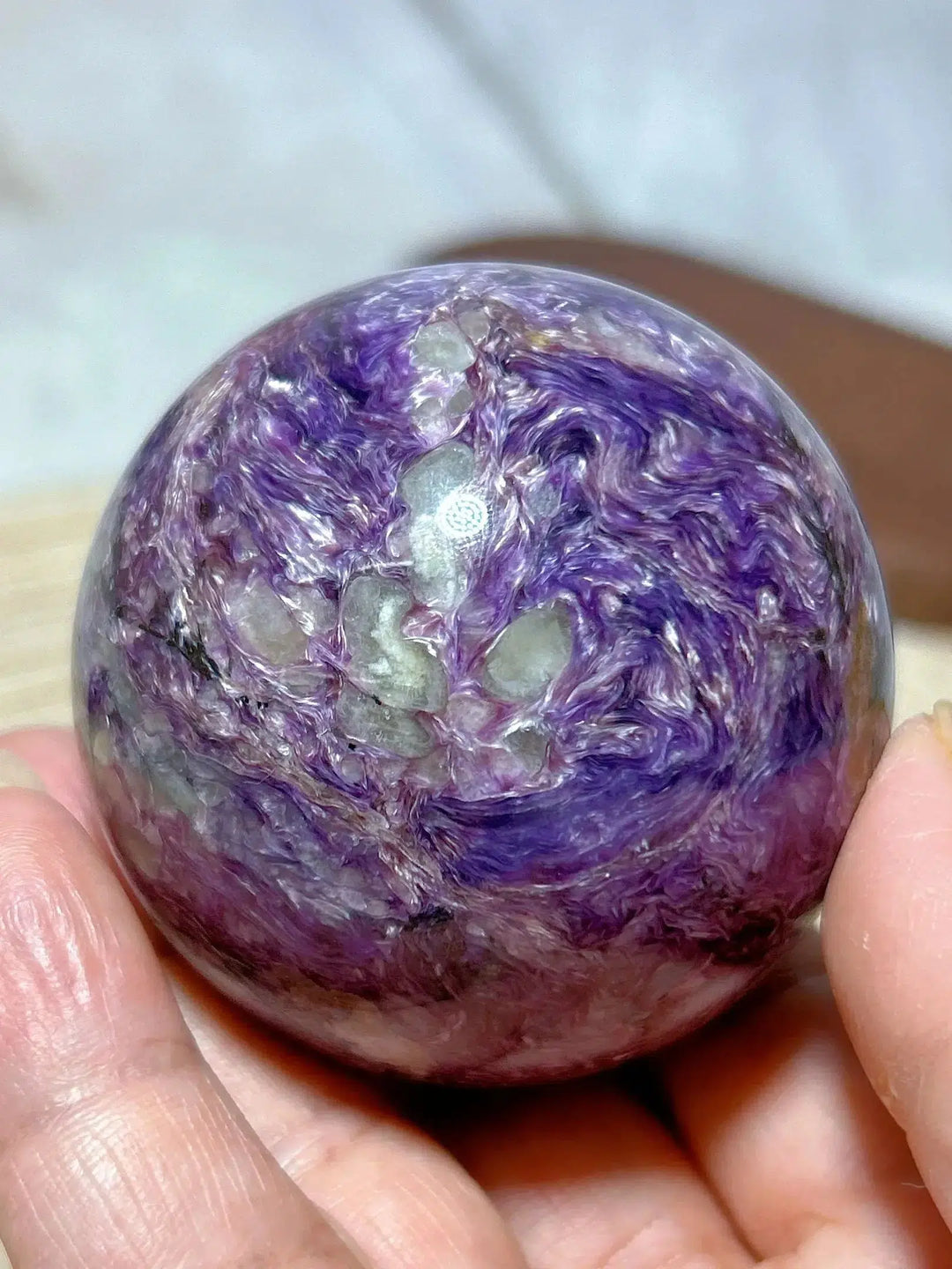 Charoite Crystal Sphere Rare