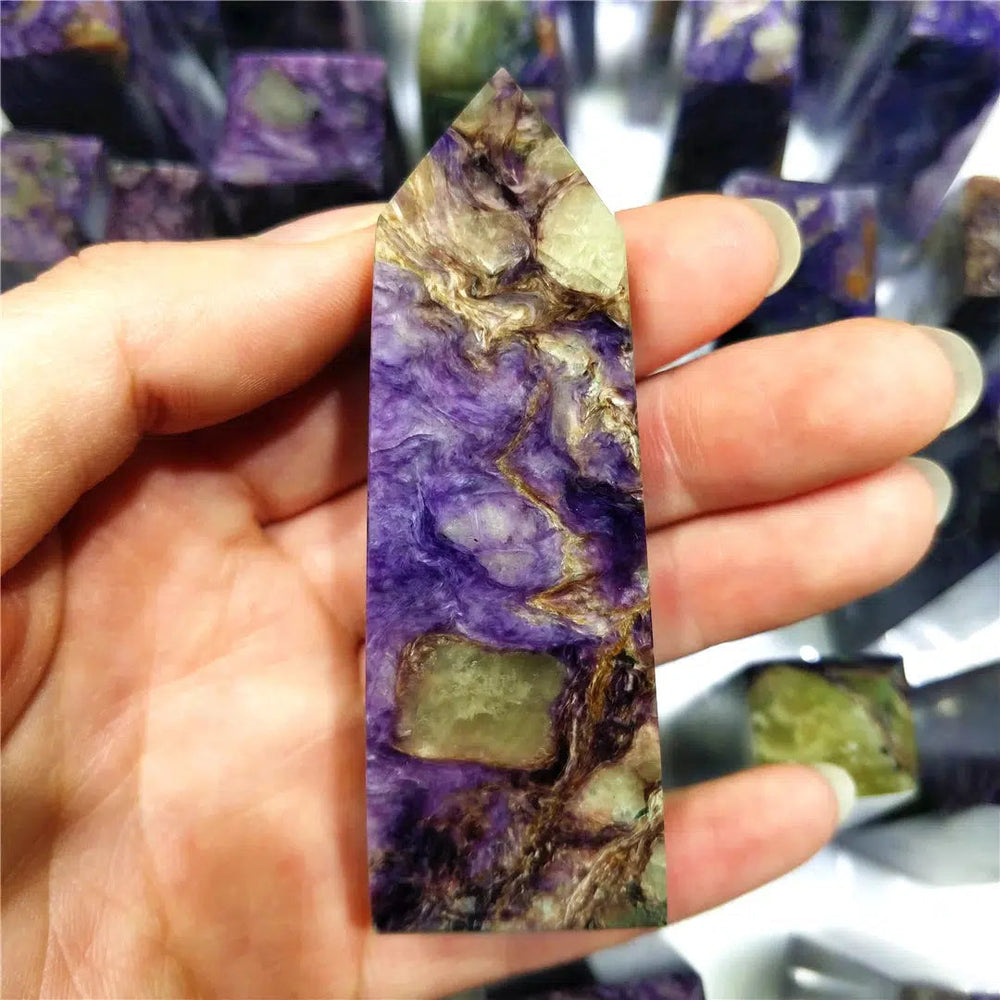 Charoite Crystal Tower