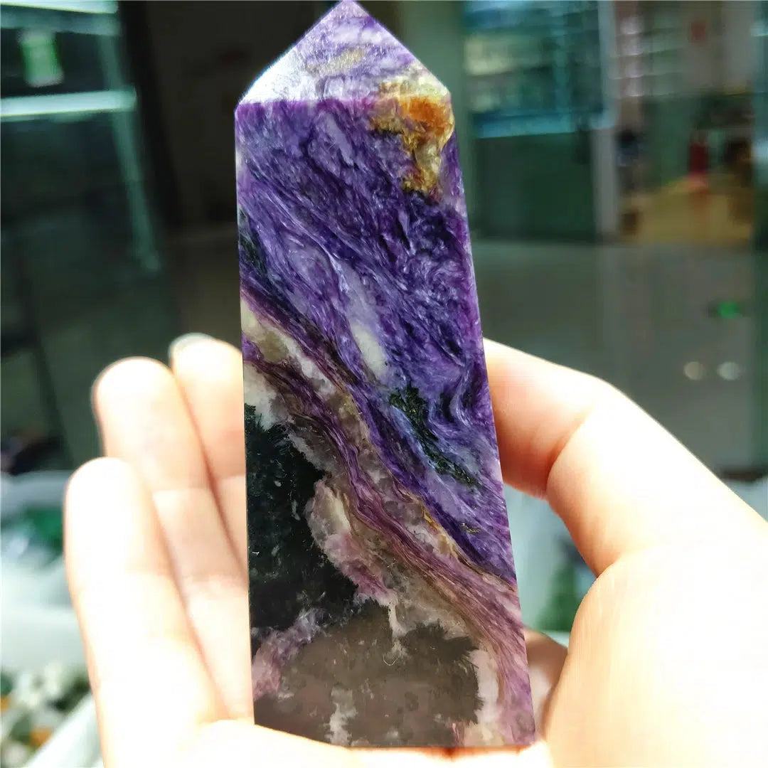 Charoite Crystal Tower