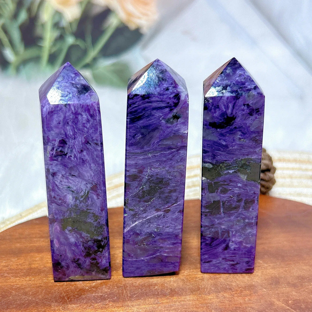 Charoite Crystal Tower