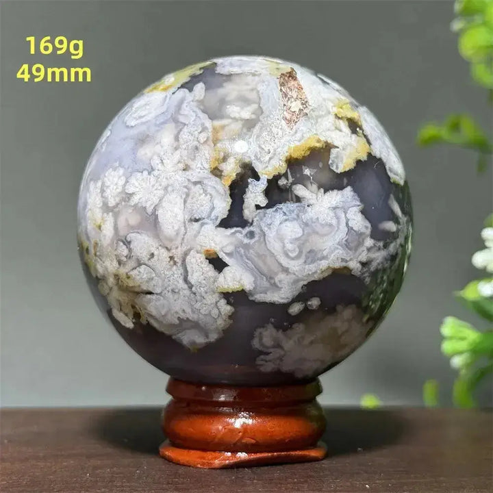Cherry Agate Crystal Sphere for Meditation and Energy Work-Spheres-Ali-27 169g 49mm-Cherry Agate-Crystal Destiny