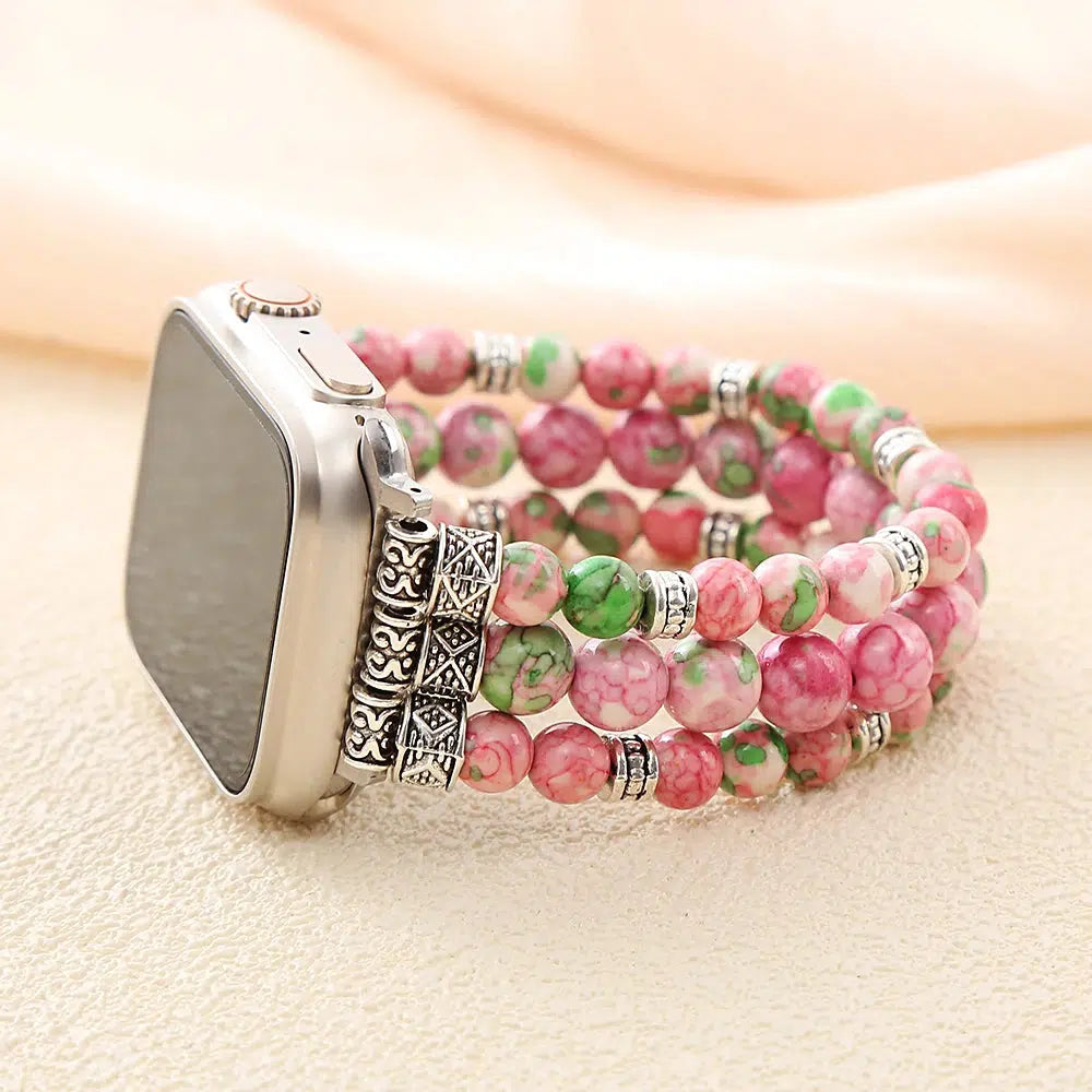 Cherry Blossom Agate Stretch Smartwatch Band