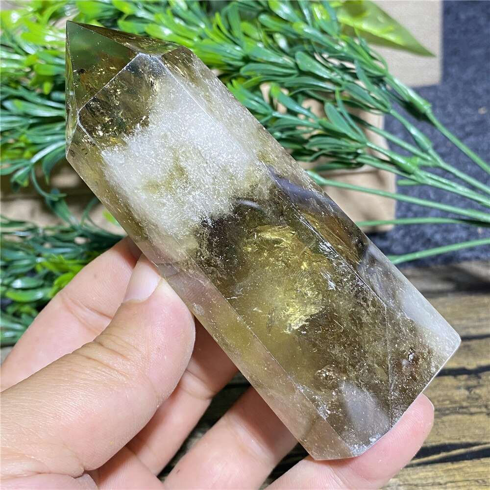 Citrine Smoky Quartz Obelisk Tower