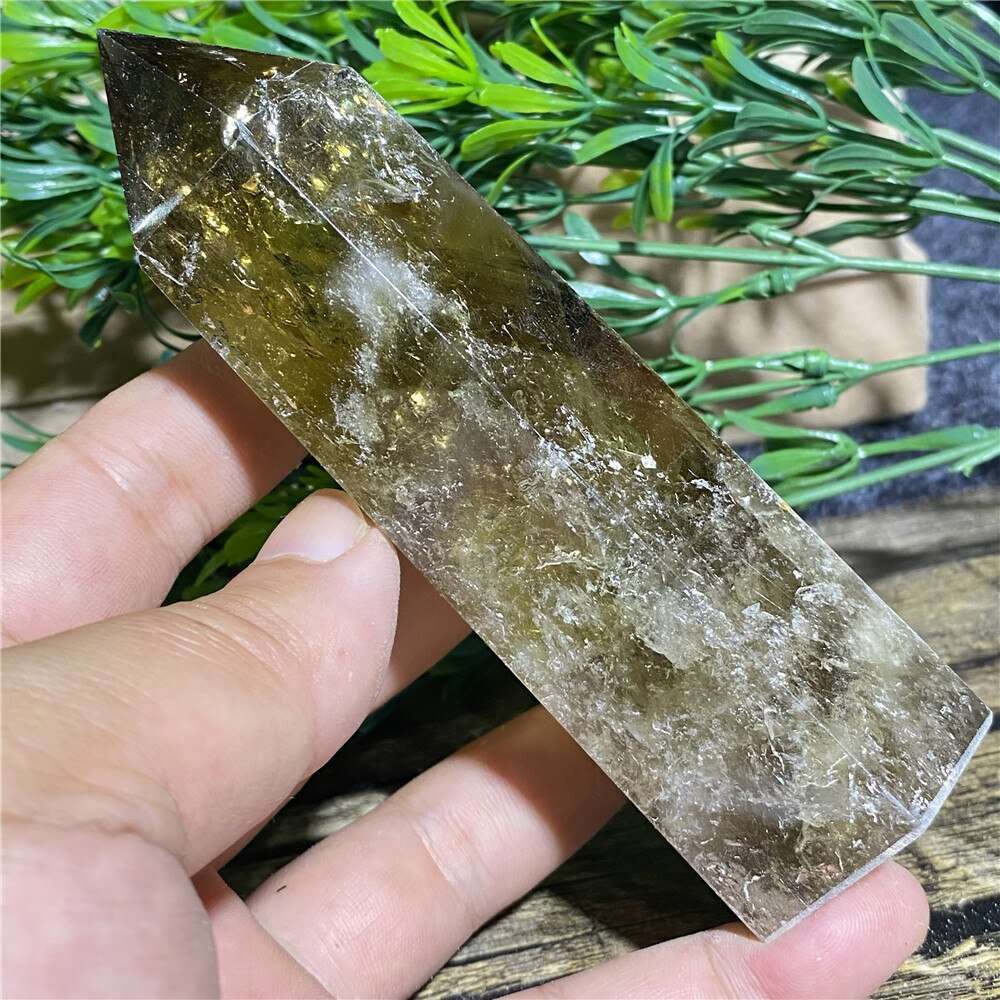 Citrine Smoky Quartz Obelisk Tower