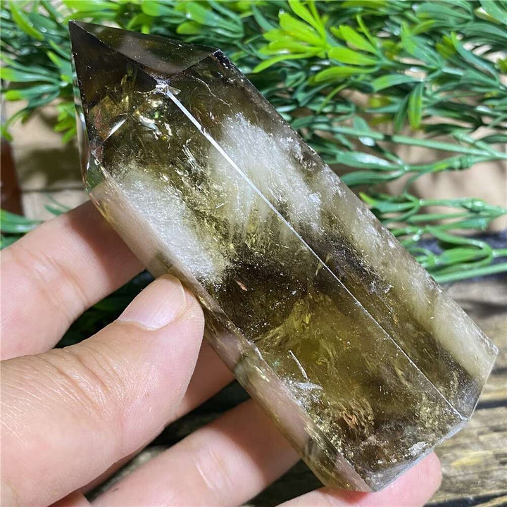 Citrine Smoky Quartz Obelisk Tower