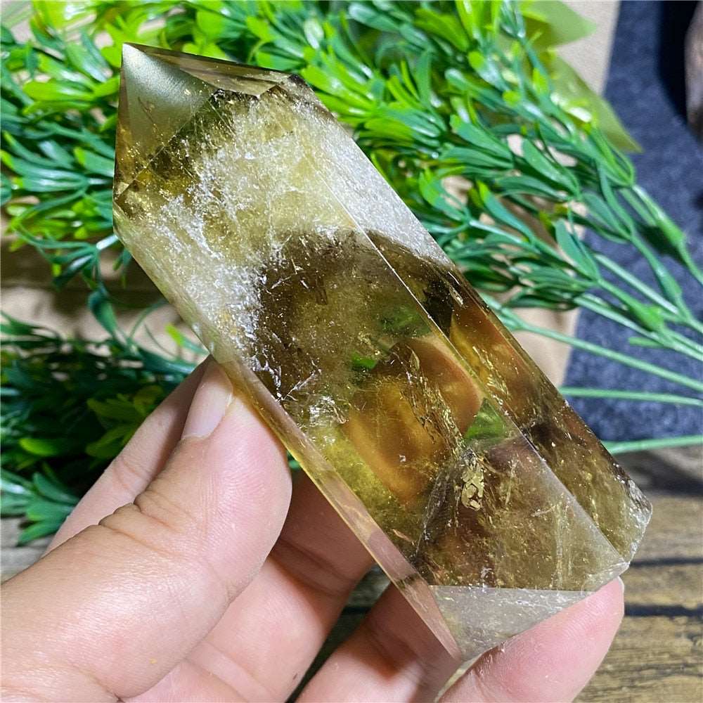 Citrine Smoky Quartz Obelisk Tower