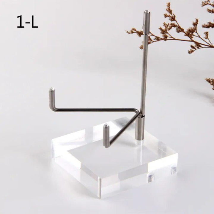 Clear Acrylic Display Stand with Adjustable Metal Arms Easel Style