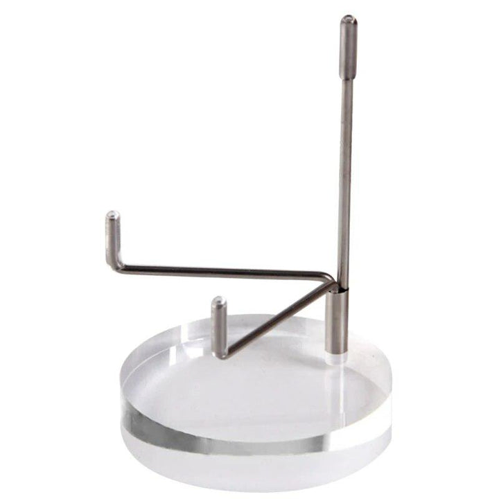 Clear Acrylic Display Stand with Adjustable Metal Arms Easel Style