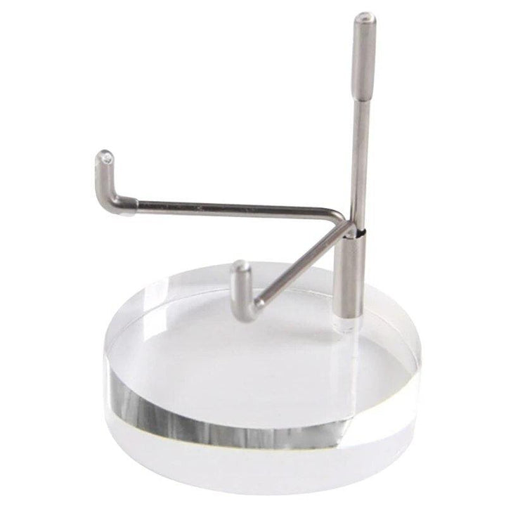 Clear Acrylic Display Stand with Adjustable Metal Arms Easel Style