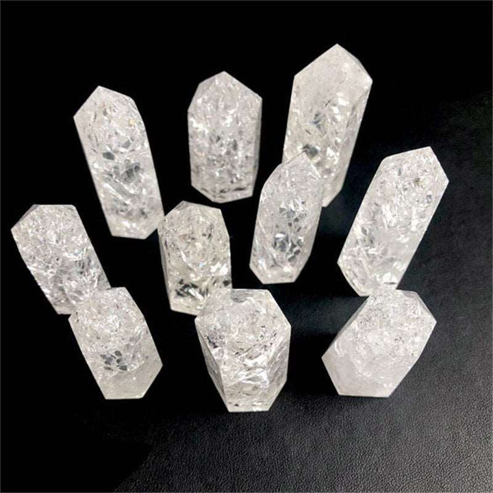 Clear Crackle Quartz Tower