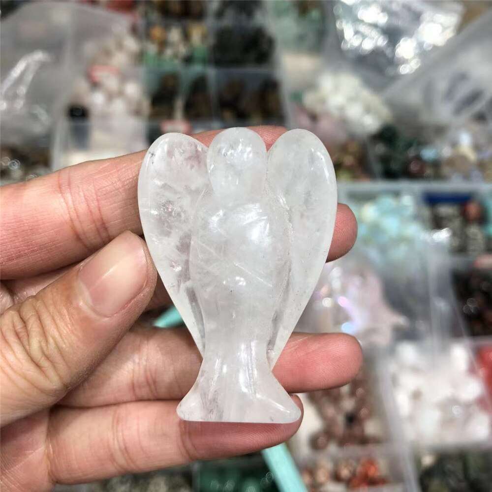 Clear Quartz Angel Carving