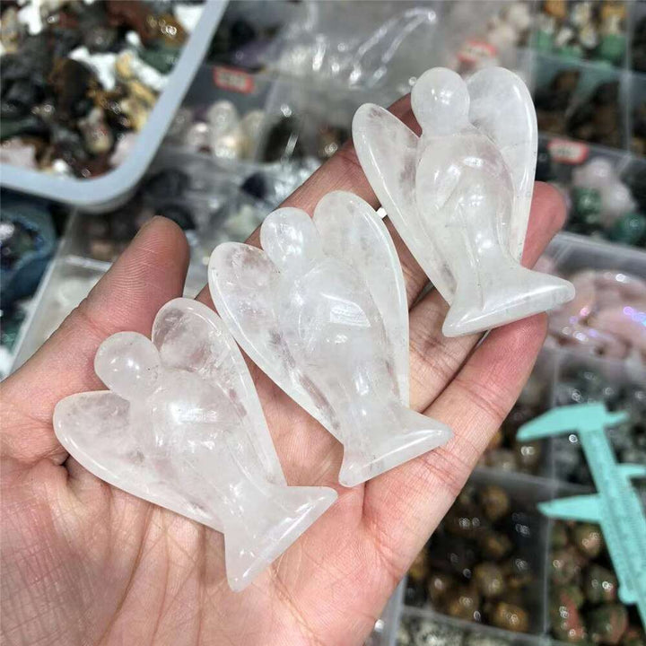 Clear Quartz Angel Carving