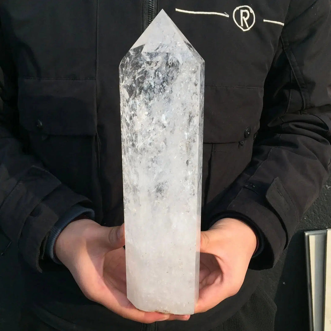 Clear Quartz Crystal Obelisk Tower